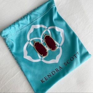 Kendra Scott Maroon Elle Earrings